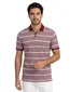 Portofino polo normale fit rood gestreept 3 knoops