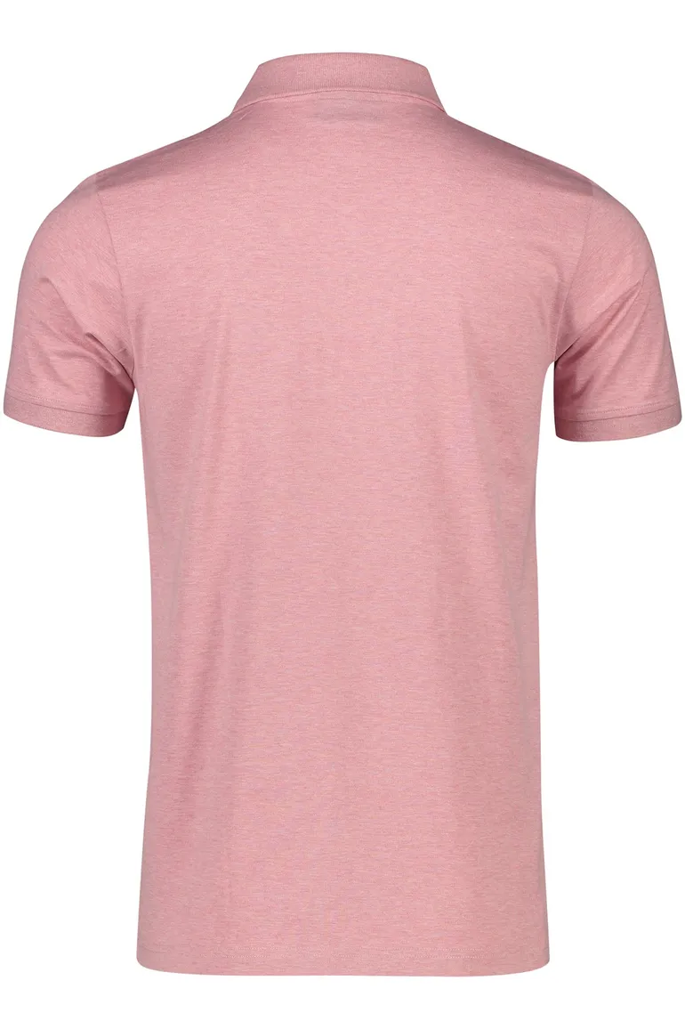 Roze portofino polo korte mouw normale fit effen katoen herenmode