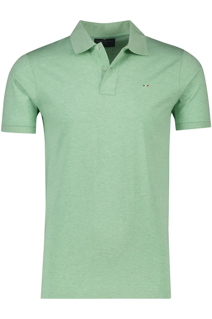 Portofino polo normale fit groen effen 100% katoen