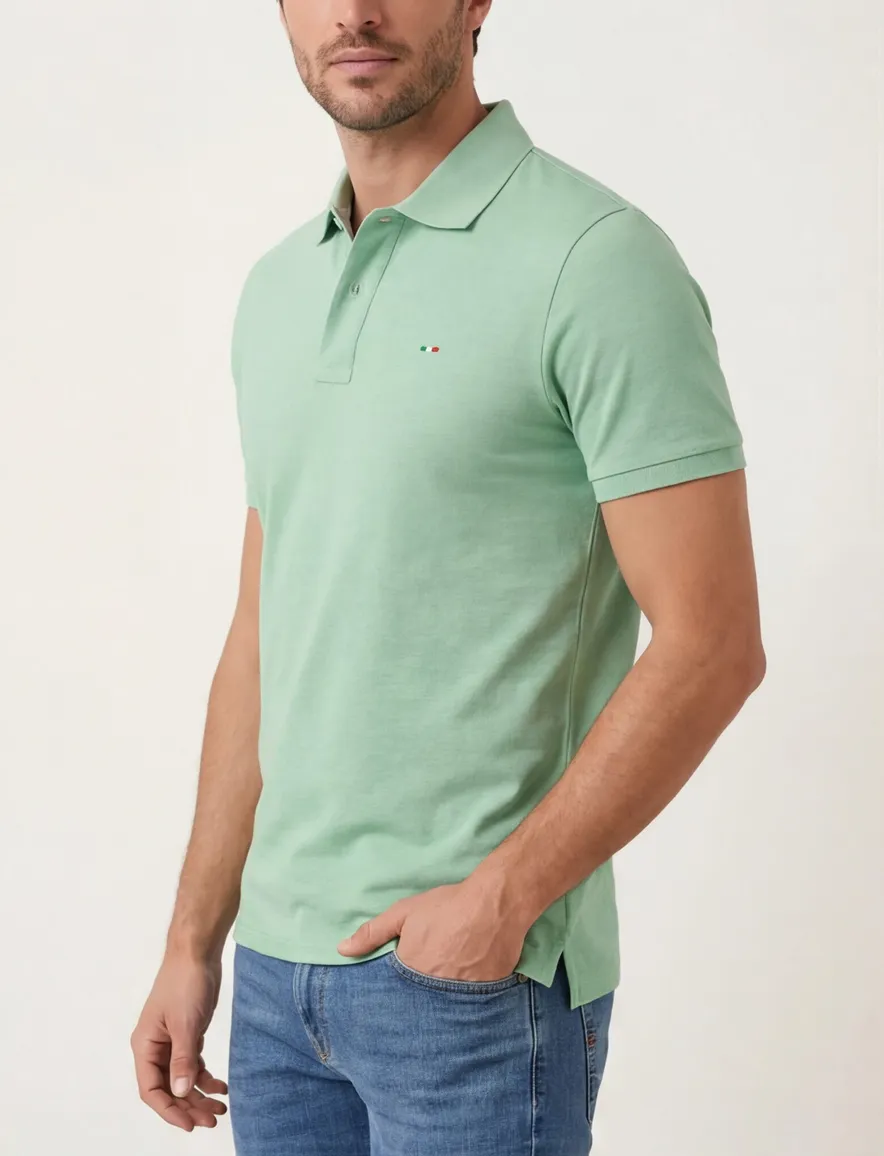 Portofino poloshirt groen effen