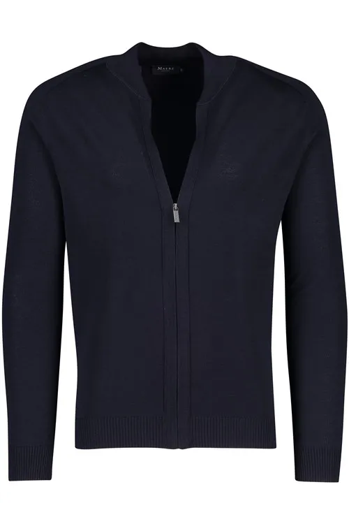 Maerz vest donkerblauw effen