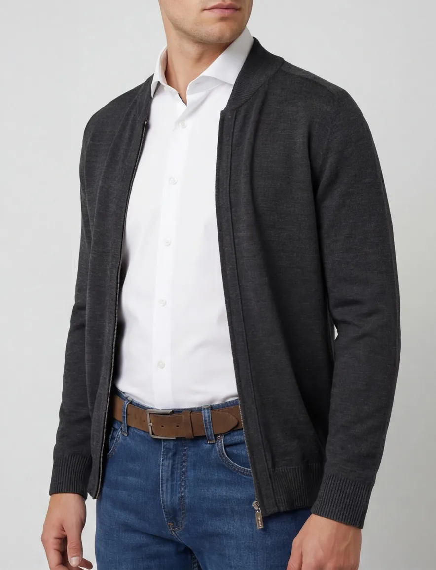 Maerz vest merinowol antraciet Maerz vest