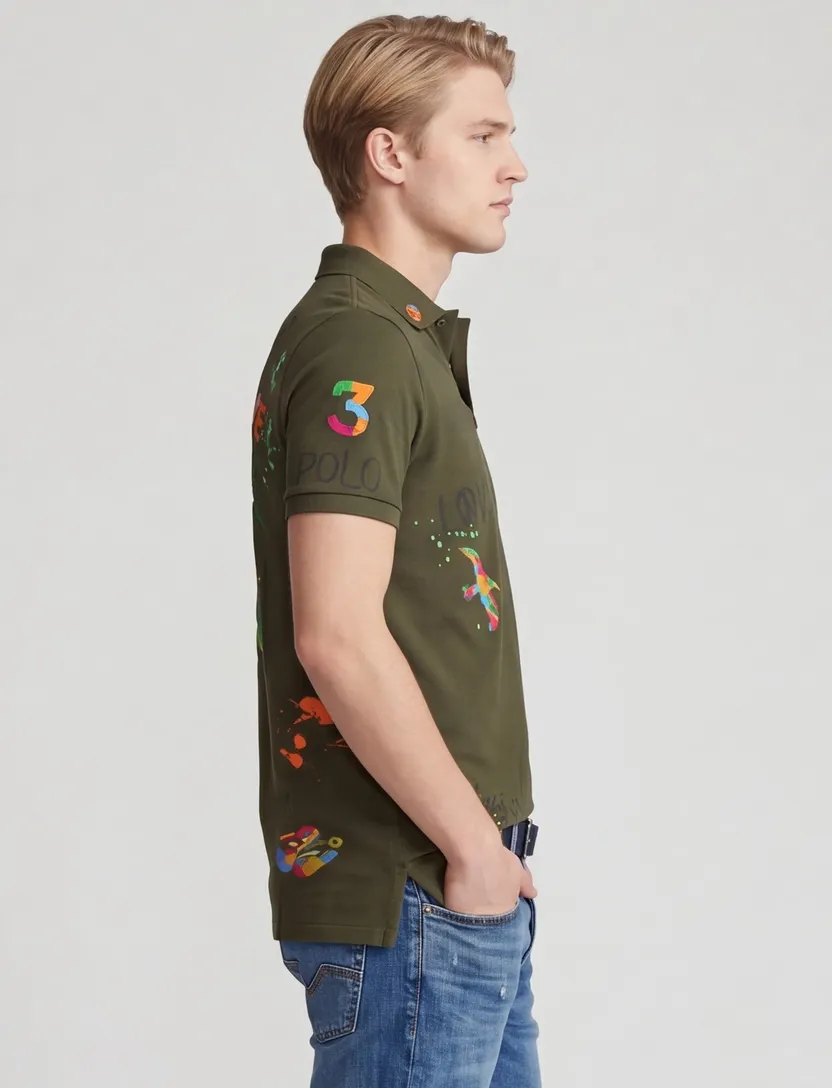 Polo Ralph Lauren polo korte mouw normale fit groen geprint katoen