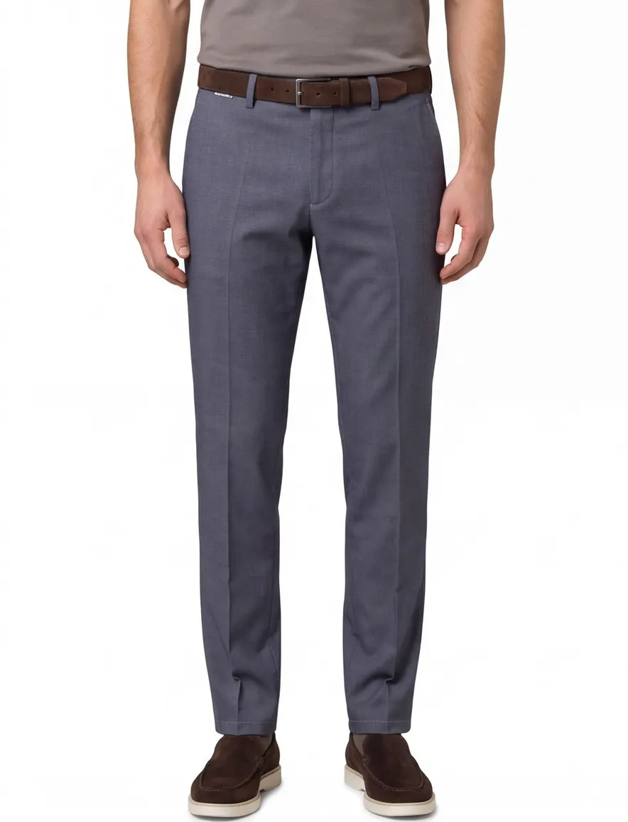 Brax pantalon blauw Modern Fit katoen