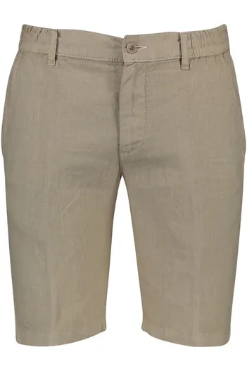 Brax Brax korte broek linnen beige modern fit