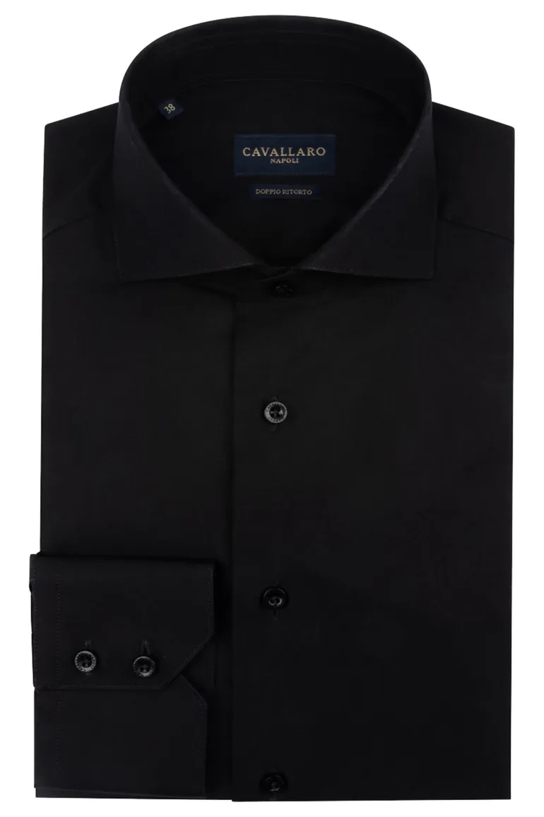 Cavallaro overhemd zwart