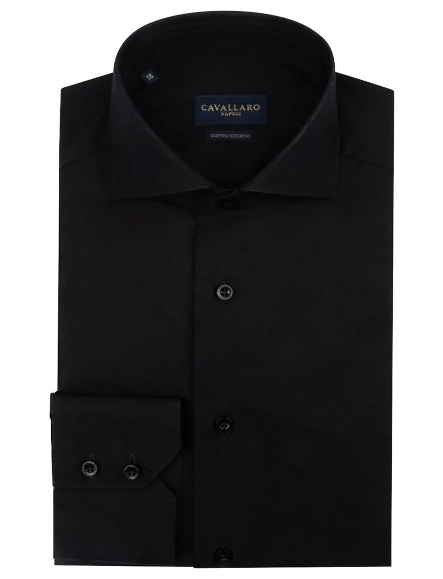 Cavallaro overhemd zwart