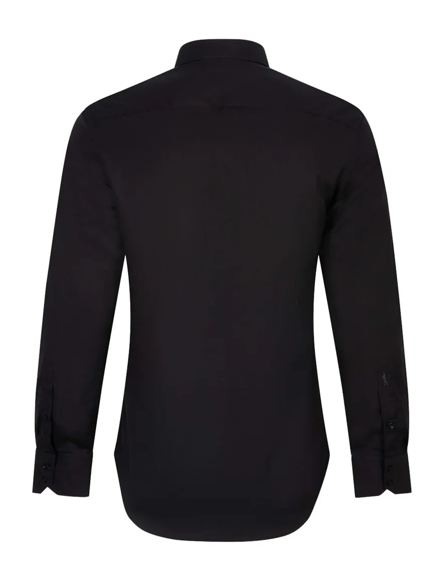 Cavallaro overhemd NOS widespread zwart slim fit