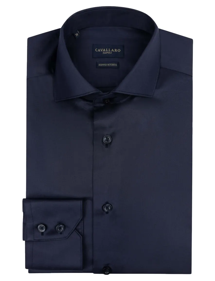 Cavallaro overhemd donkerblauw