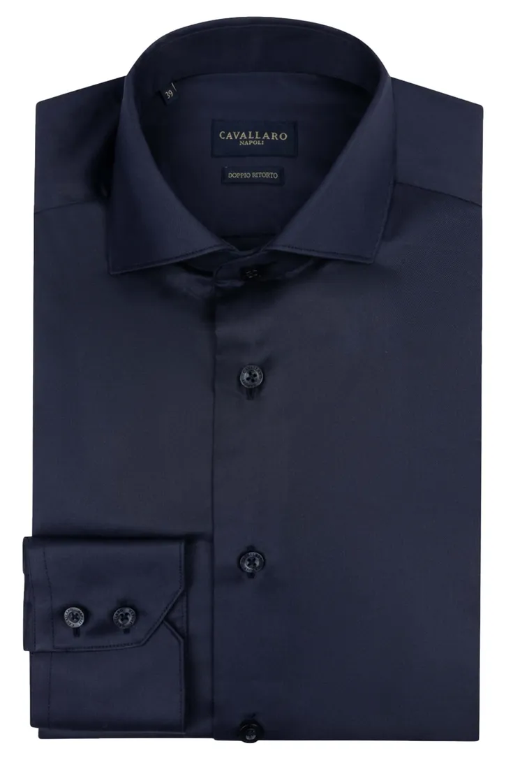Cavallaro overhemd slim fit NOS widespread donkerblauw