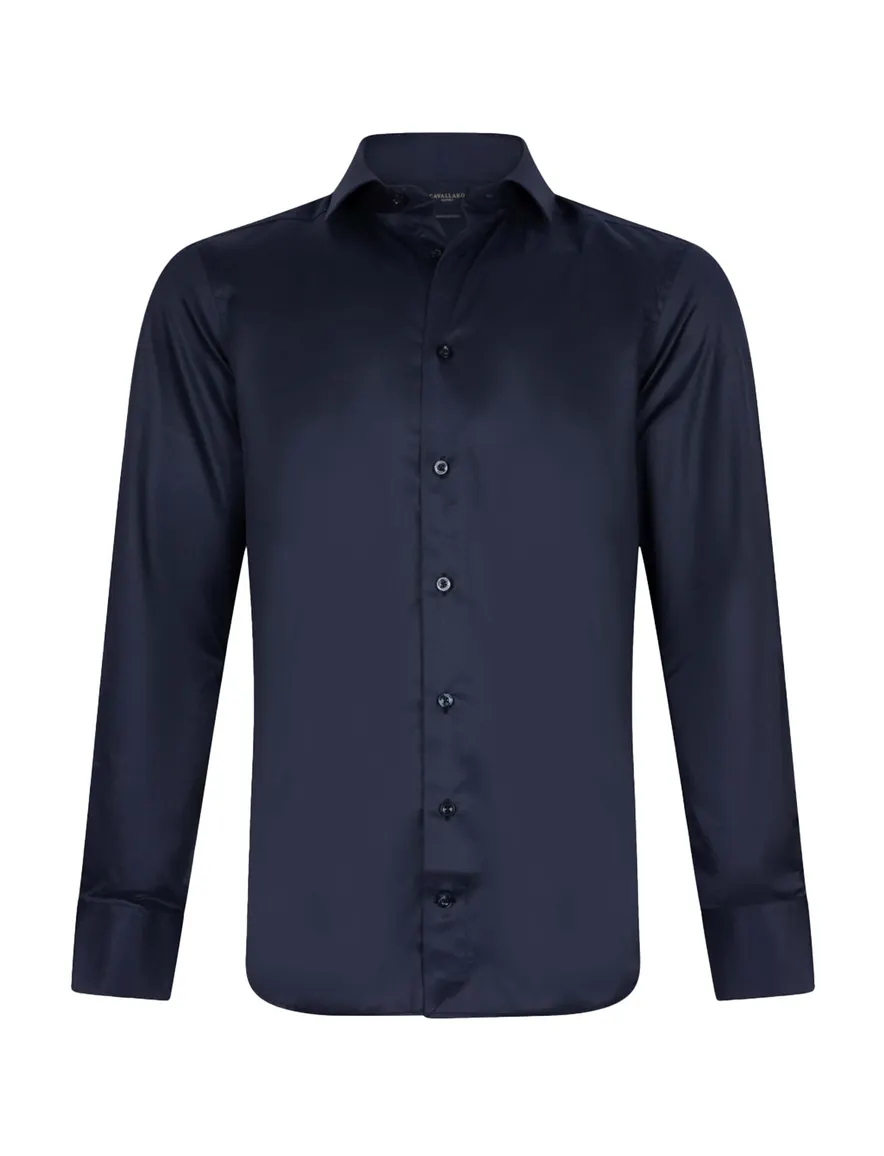 Cavallaro overhemd donkerblauw