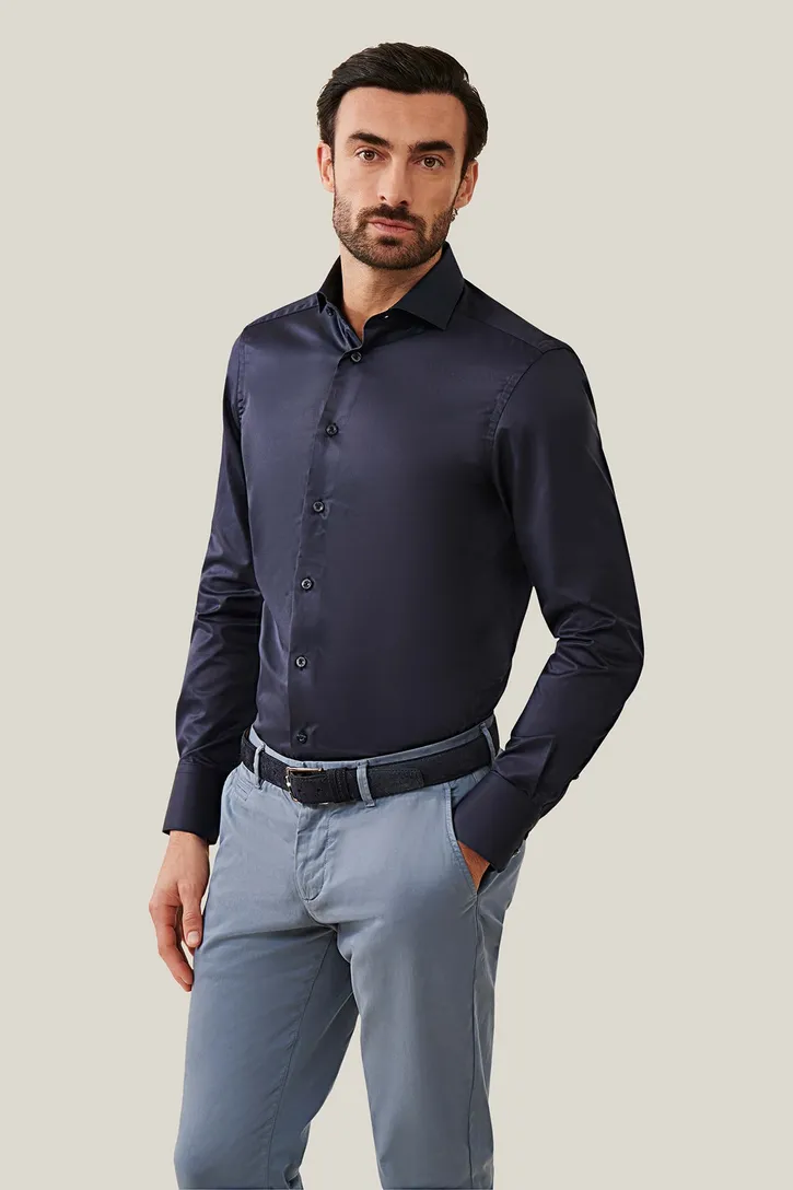 Cavallaro overhemd slim fit NOS widespread donkerblauw