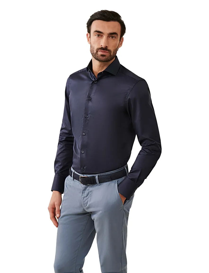 Cavallaro overhemd donkerblauw