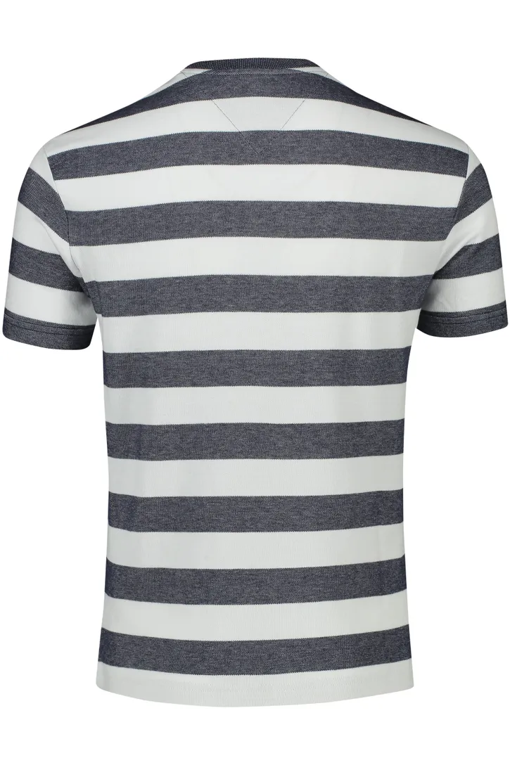 Brax t-shirt donkerblauw gestreept normale fit 100% katoen