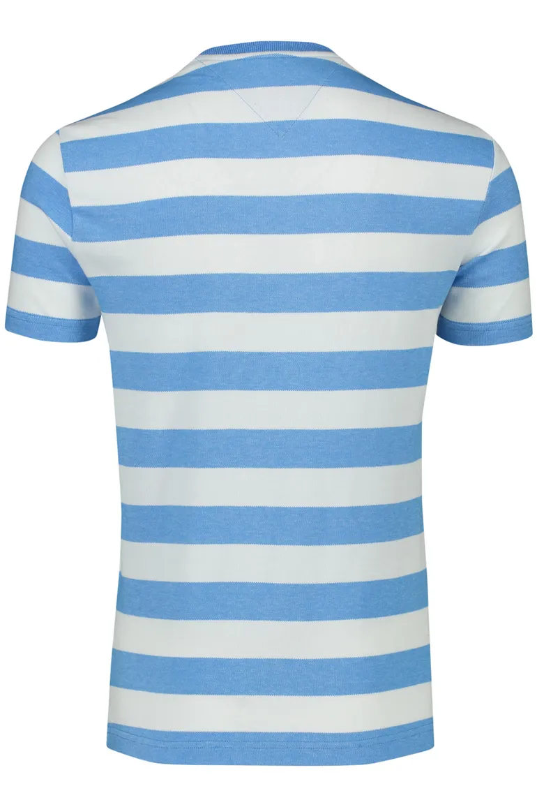 Brax t-shirt blauw met wit gestreept normale fit