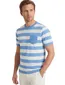 Brax t-shirt blauw met wit gestreept normale fit