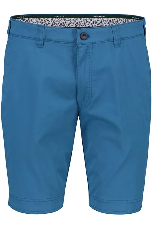 M.E.N.S. korte broek blauw effen katoen normale fit Kuba