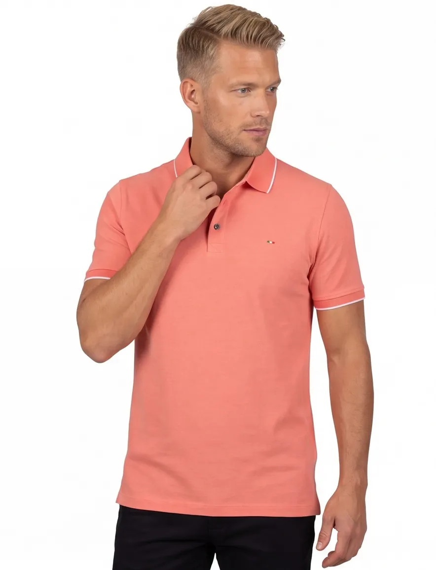 Portofino polo oranje effen