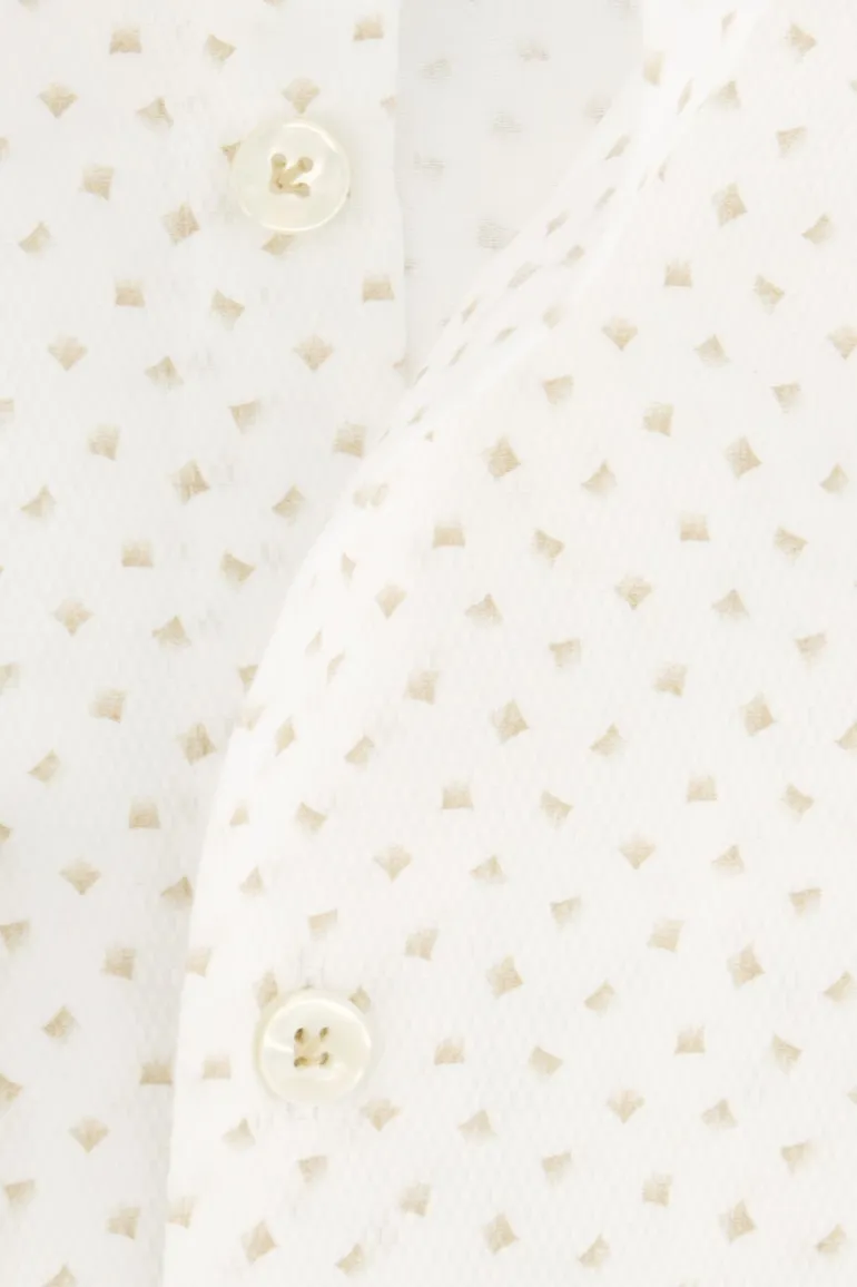 John Miller overhemd wit effen tailored fit