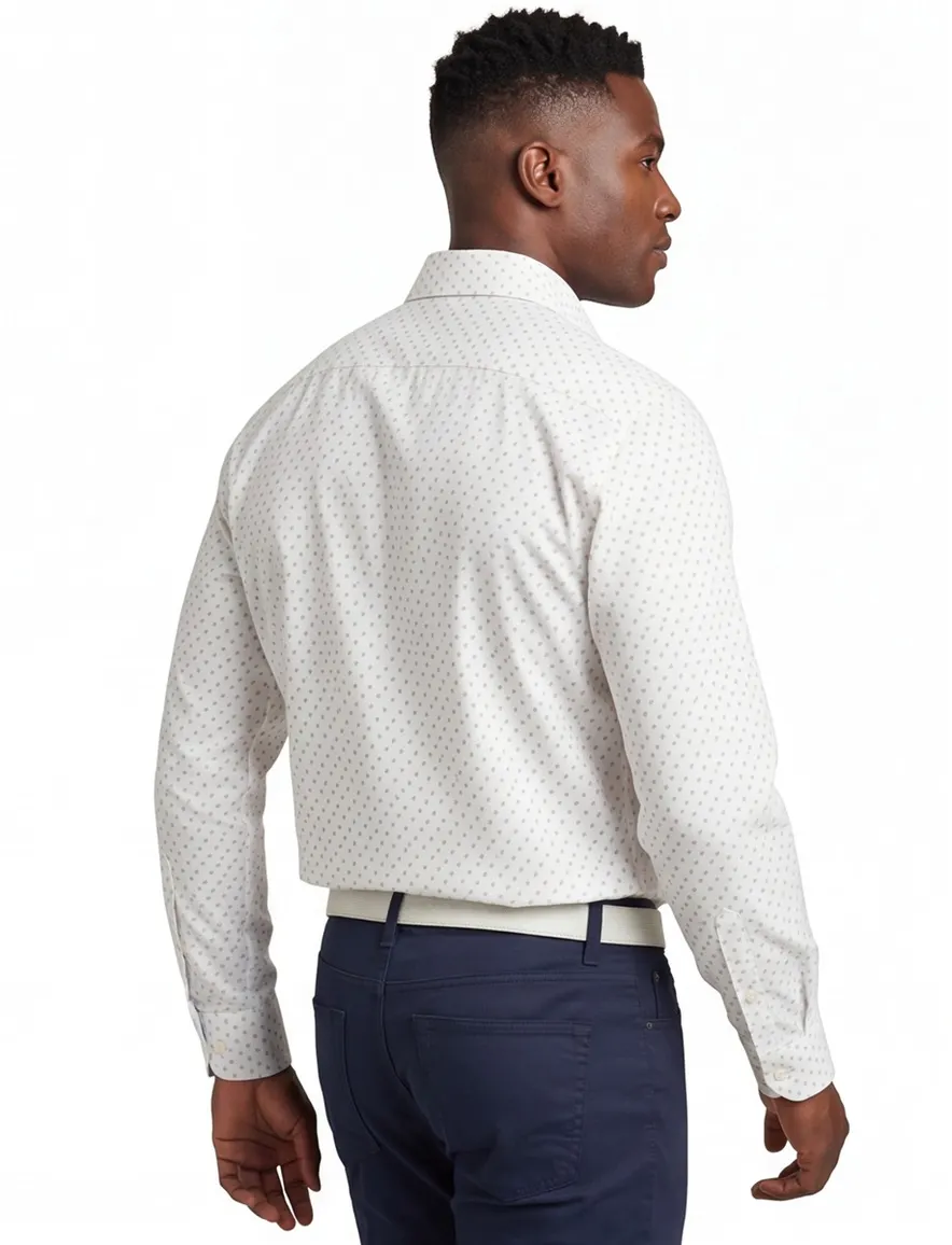 John Miller overhemd wit effen tailored fit