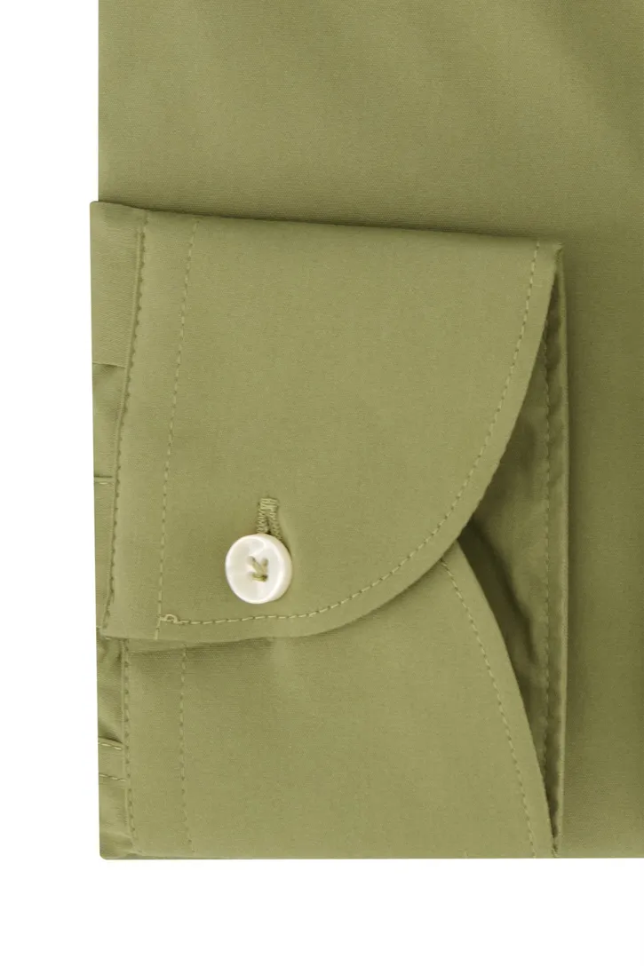 overhemd John Miller lichtgroen effen tailored fit