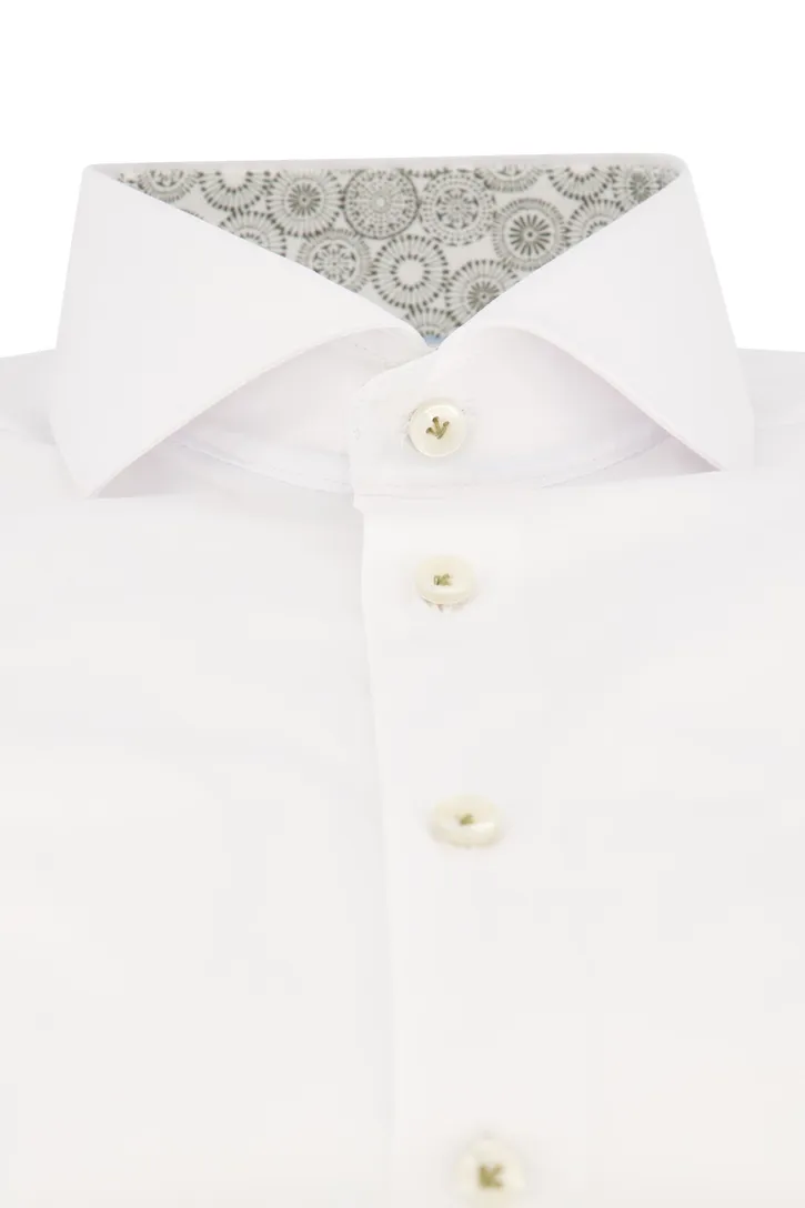 Overhemd John Miller wit effen Tailored Fit