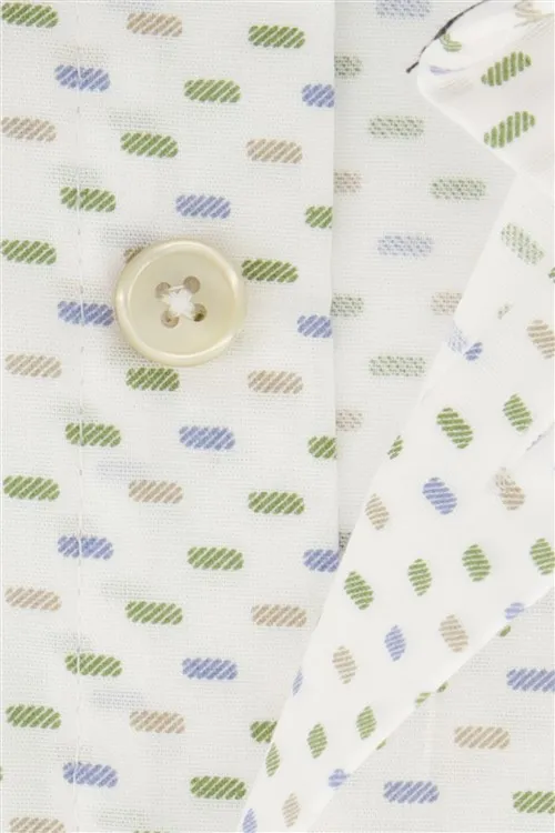 Ledub Shirt dress ml 7 blauw wit geprint katoen