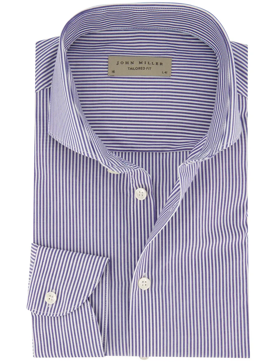 John Miller overhemd donkerblauw Tailored Fit