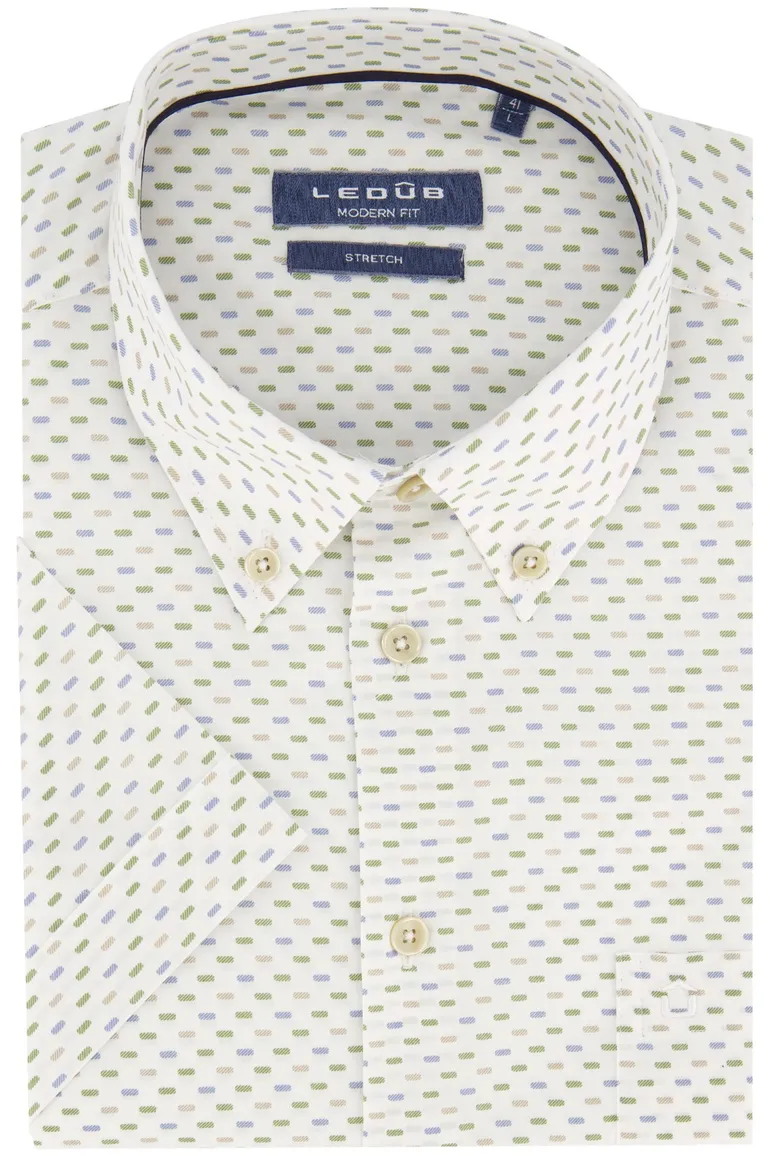 Ledub overhemd wit Modern Fit