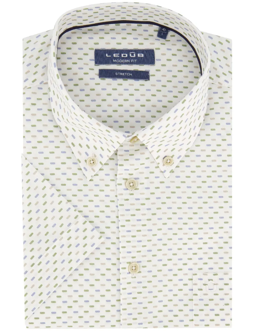 Ledub overhemd wit Modern Fit