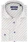 Ledub business overhemd Modern Fit New normale fit blauw geprint