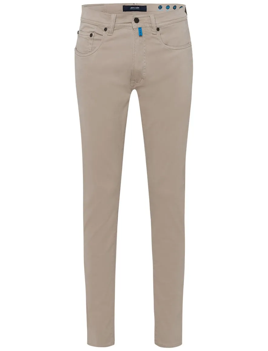 Pierre Cardin Antibes 5 Pocket beige katoen Big & Tall