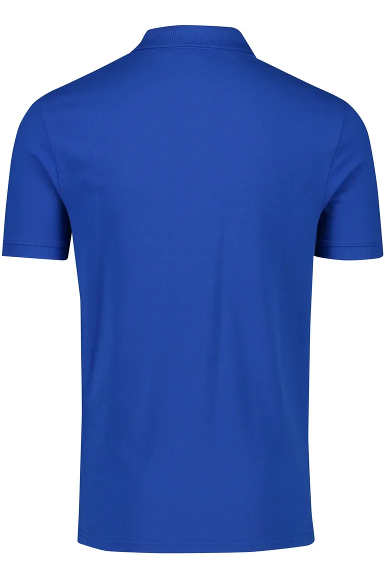 Lyle & Scott polo blauw effen katoen