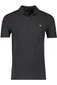 Lyle & Scott polo grijs gemêleerd katoen met logo