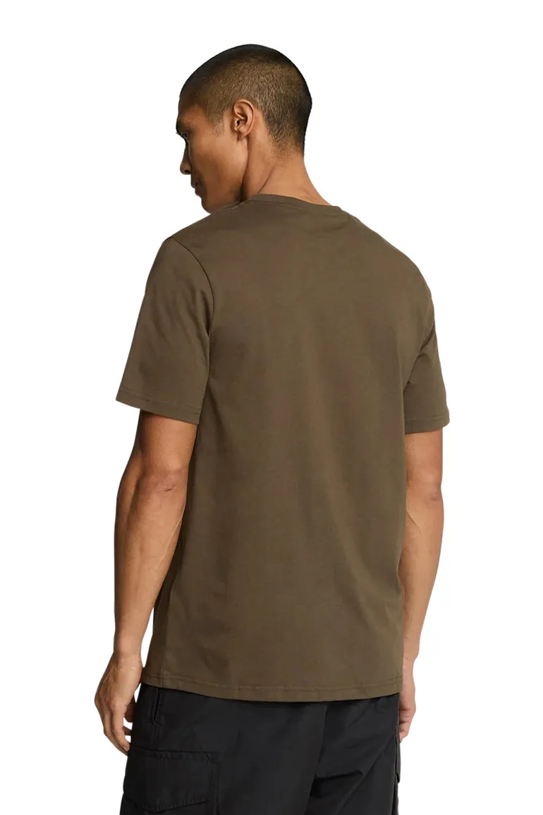 Lyle & Scott t-shirt groen ronde hals katoen