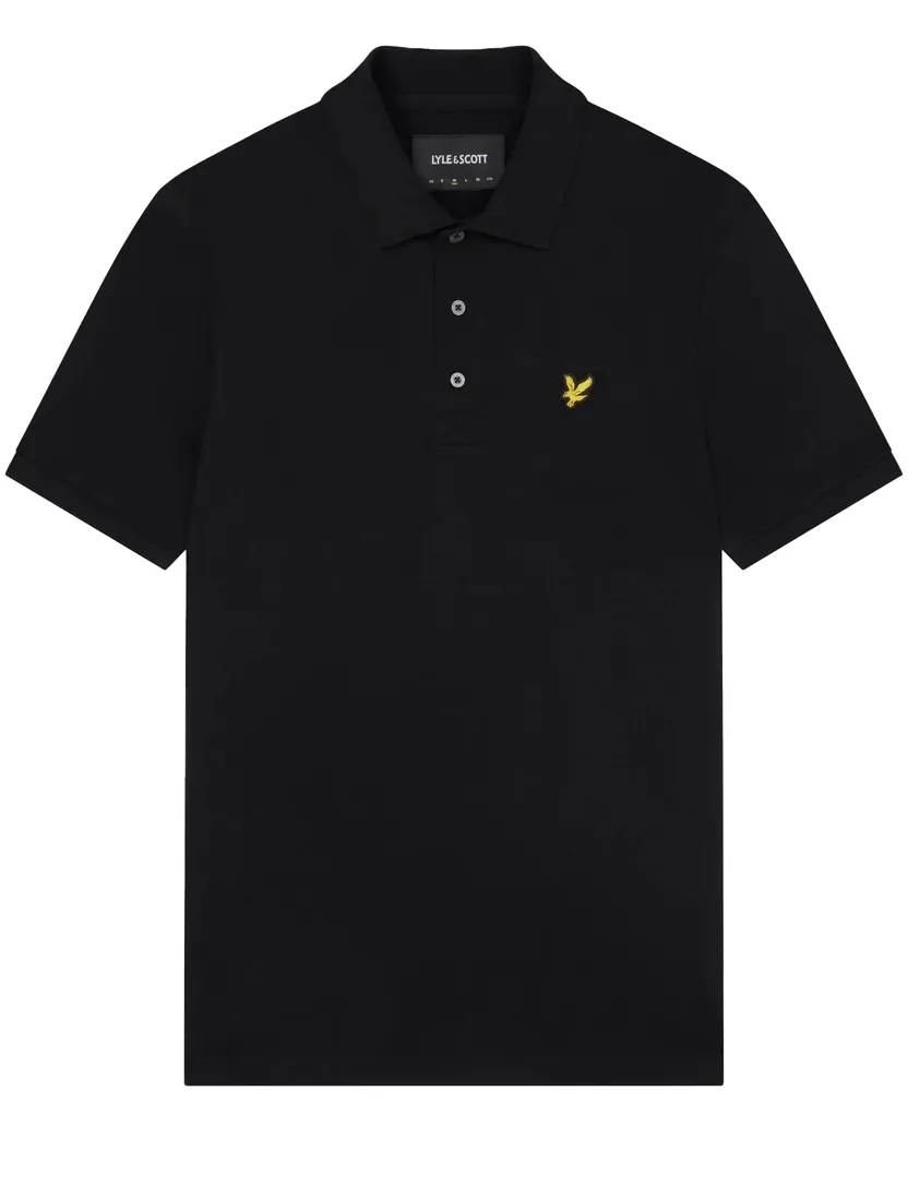 Lyle & Scott polo slim fit zwart katoen met logo