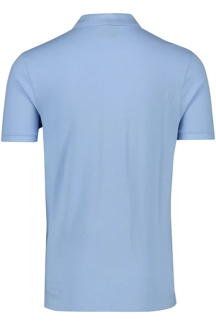 Lyle & Scott polo slim fit lichtblauw effen