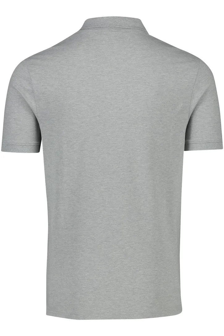 Lyle & Scott polo slim fit grijs gemêleerd katoen