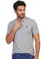 Lyle & Scott polo slim fit grijs gemêleerd katoen
