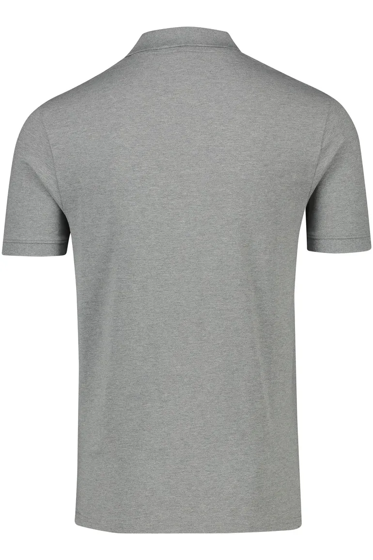 Lyle & Scott grijs polo slim fit gemêleerd katoen
