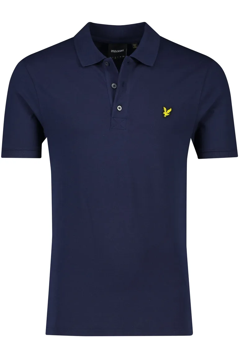 Lyle & Scott polo donkerblauw effen