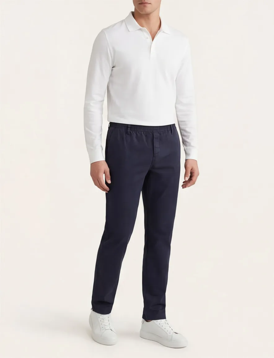 Com4 Herman chino donkerblauw