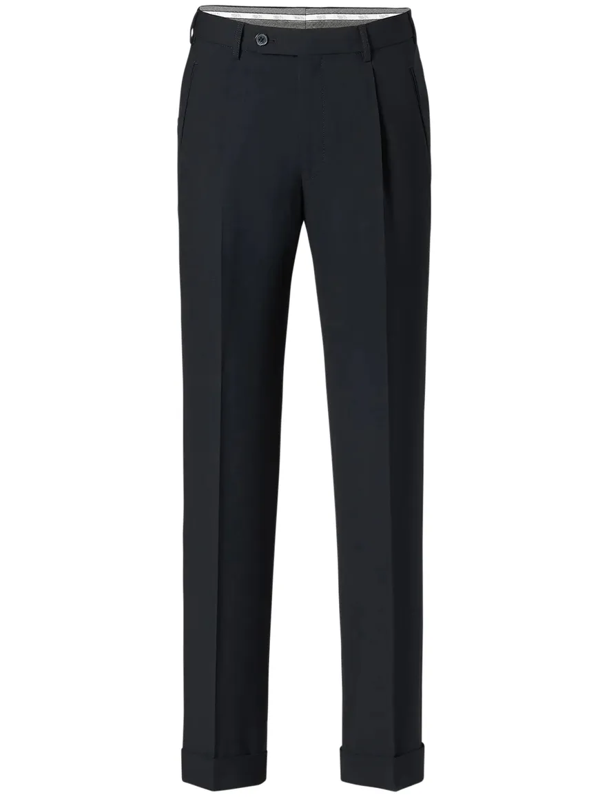 Hiltl wollen pantalon Milano U donkerblauw stretch classic fit