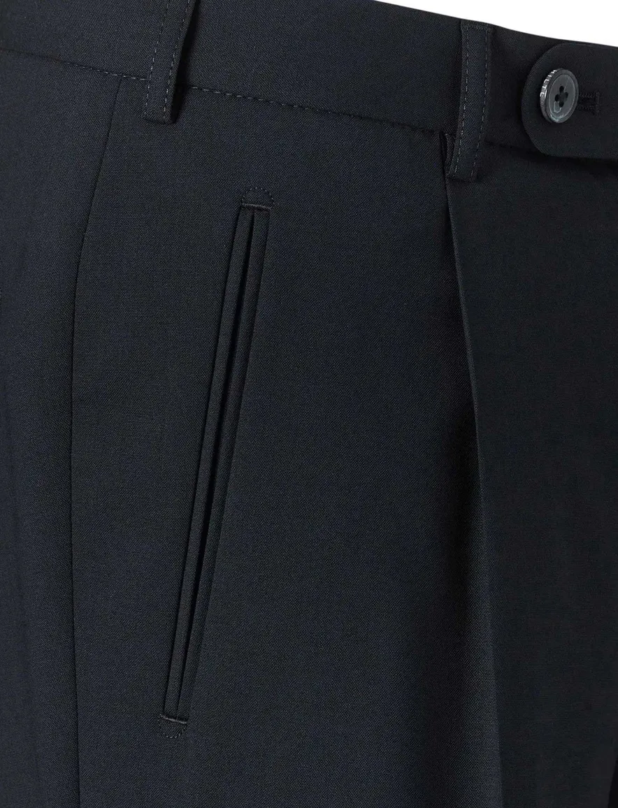 Hiltl wollen pantalon Milano U donkerblauw stretch classic fit