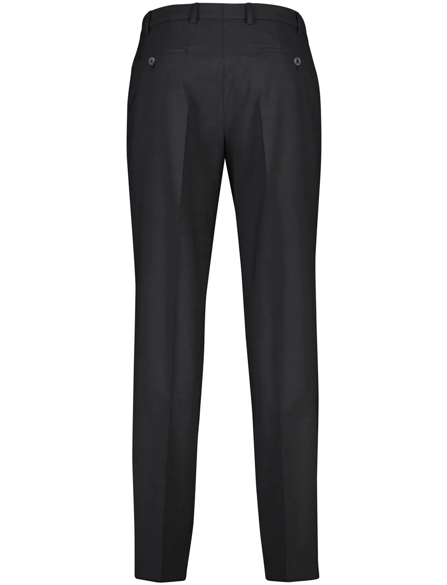 Hiltl wollen pantalon grijs effen