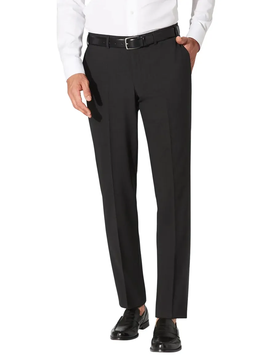 Hiltl wollen pantalon grijs effen