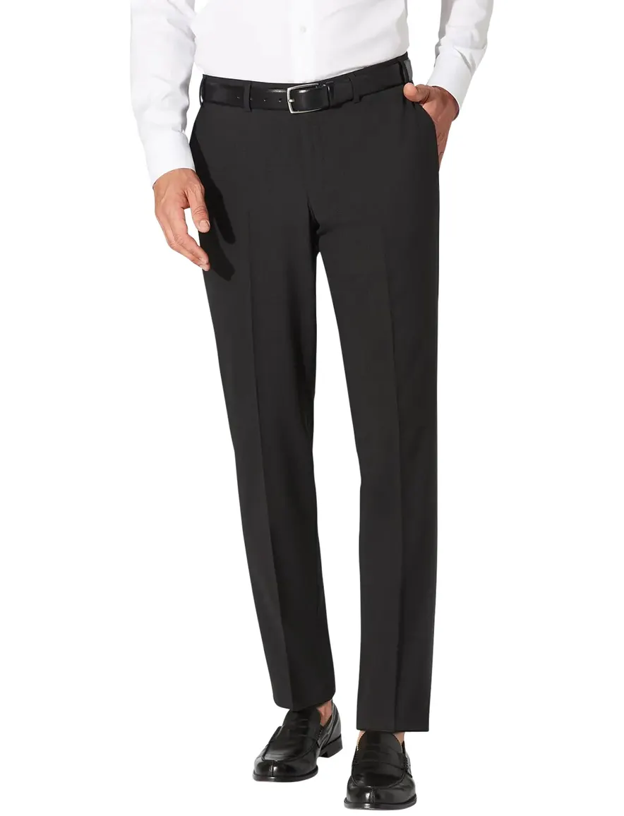 Hiltl wollen pantalon grijs effen