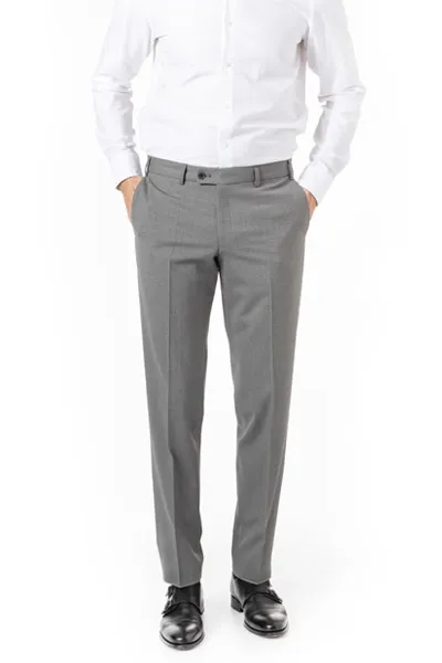 Hiltl wollen pantalon lichtgrijs normale fit