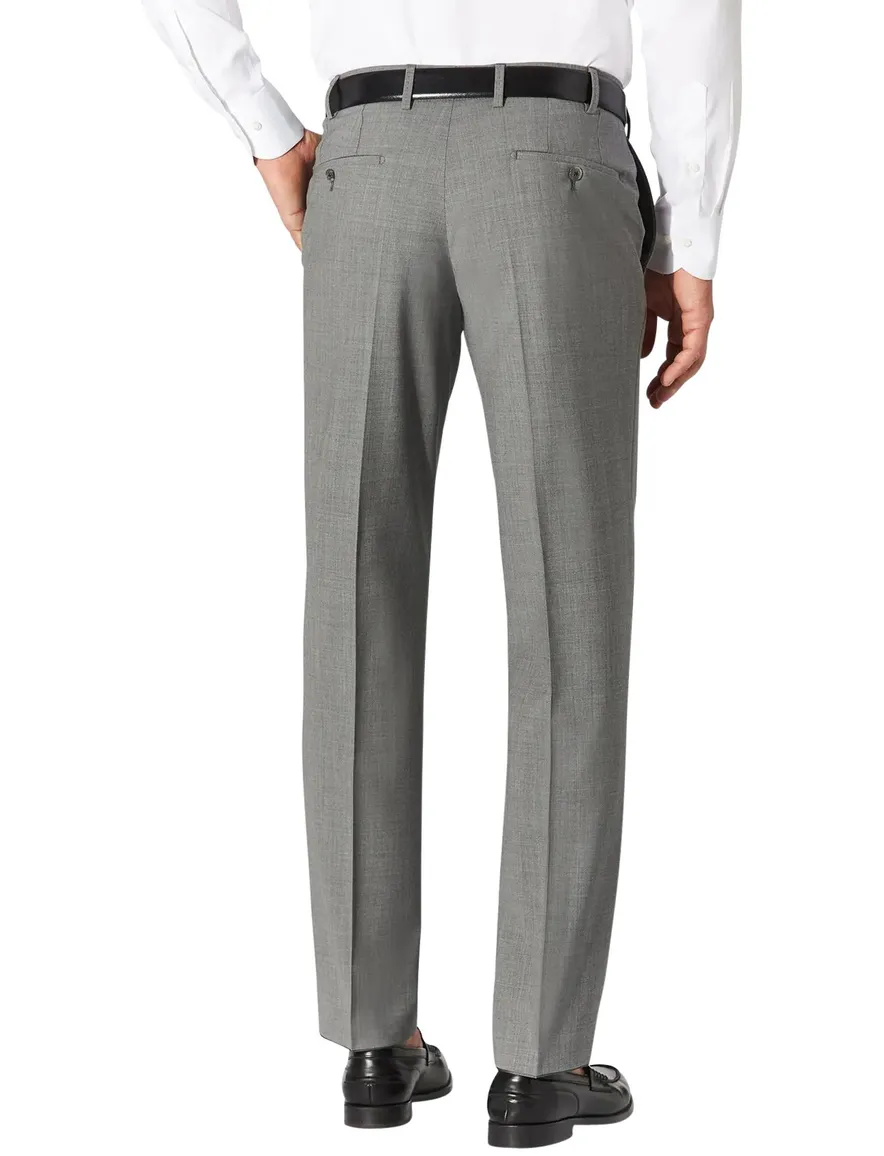 Hiltl wollen pantalon lichtgrijs normale fit
