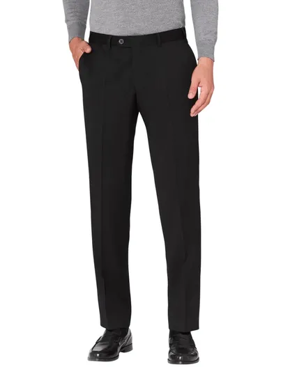 Hiltl Hiltl Pantalon wol zwart effen Piacenza Regular